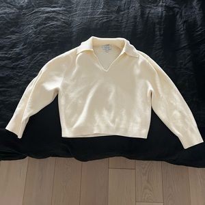 & Other Stories Collared Knit Crop Sweater